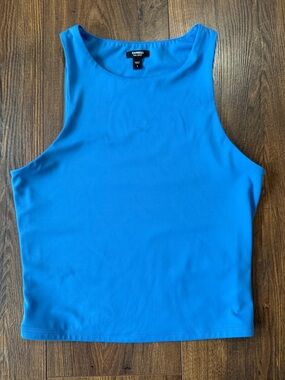 Express Women’s Bright Blue Sleeveless Body Contour Top Size Small